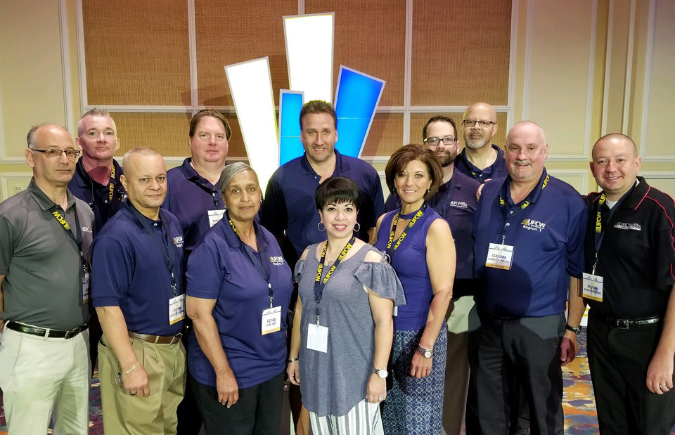 UFCW Local 152 representatives at the United Food and Commercial Workers convention in 2018.