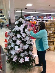 A Giving Tree in a store.