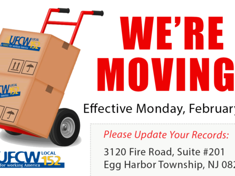 UFCW Local 152 is moving to Egg Harbor Twp, NJ