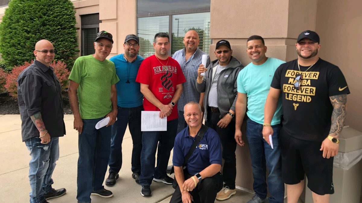Rich Products members with their Union Representative Jose Echevarria