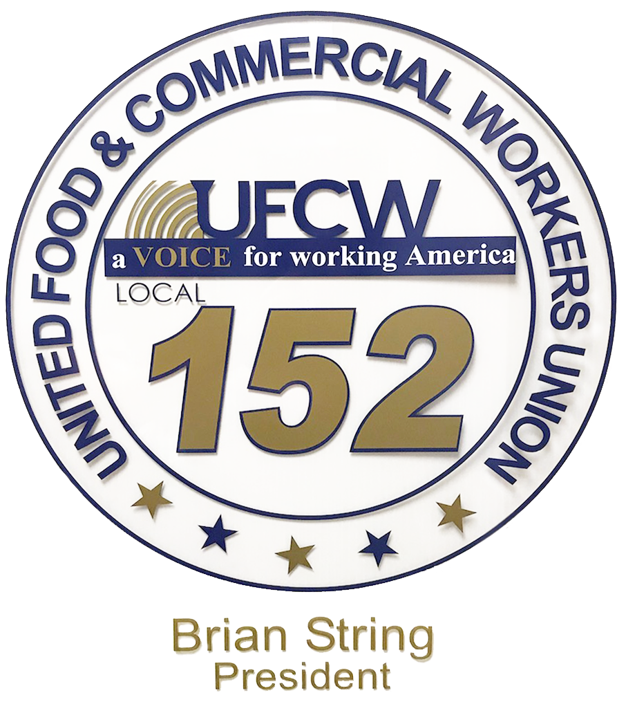UFCW Local 152 office door decal