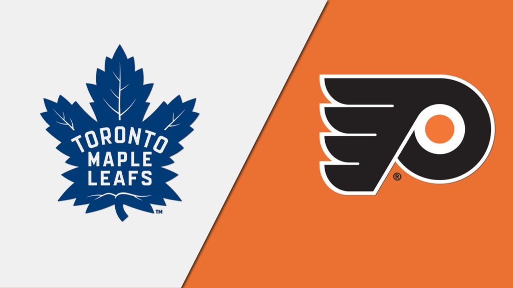 Maple Leafs vs. Flyers logos
