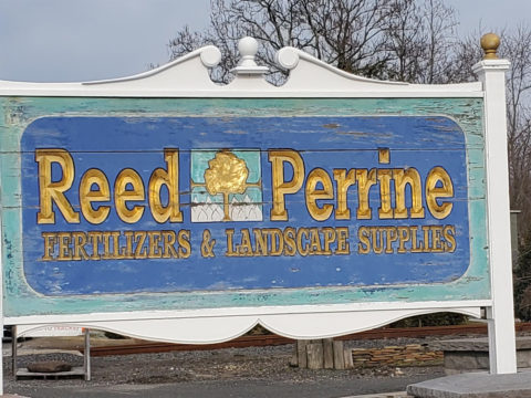 A sign for Reed and Perrine