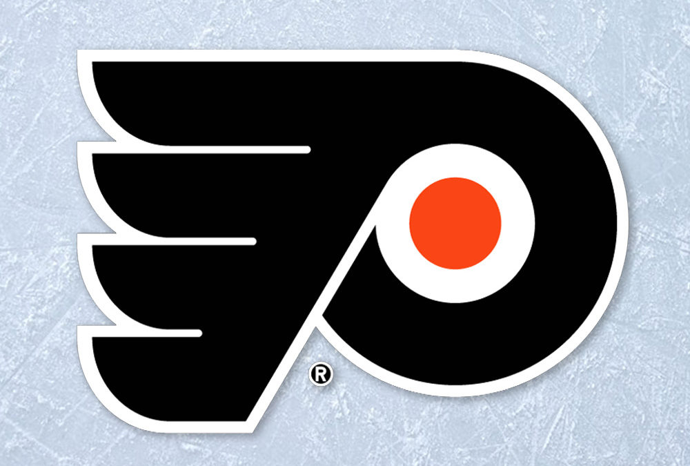 Flyers logo on hockey rink