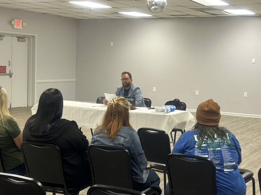 President Ross at a recent general membership meeting.