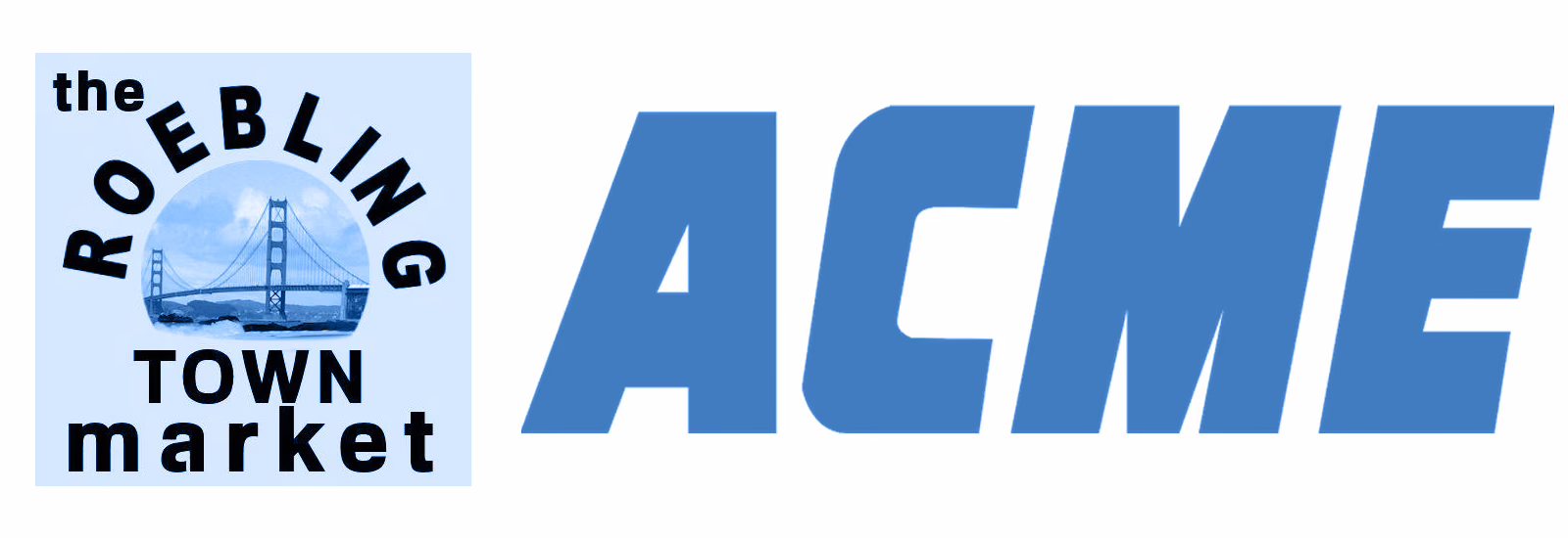 Logos of some retail companies with union contracts: Incollingo's Market, Roebling Town Market, Acme Markets Logos of some retail companies with union contracts: Incollingo's Market, Roebling Town Market, Acme Markets